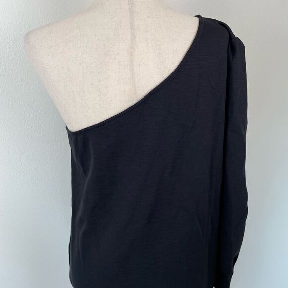 NWT Free People One Shoulder Black Top Size L - Picture 7 of 9